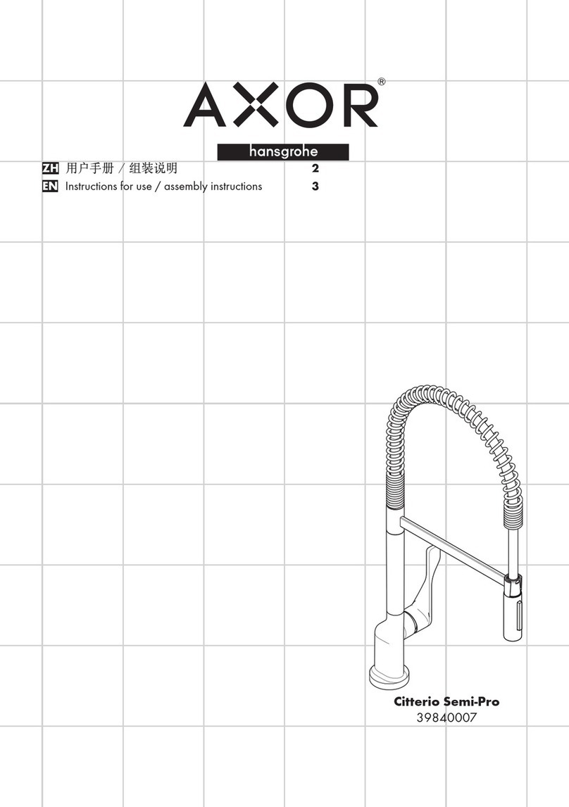 Hans Grohe AXOR Citterio Semi-Pro 39840007 Instructions for use