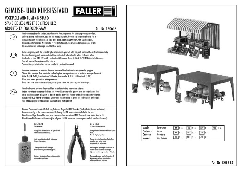Faller VEGETABLE AND PUMPKIN STAND User manual Faller VEGETABLE AND PUMPKIN STAND User manual