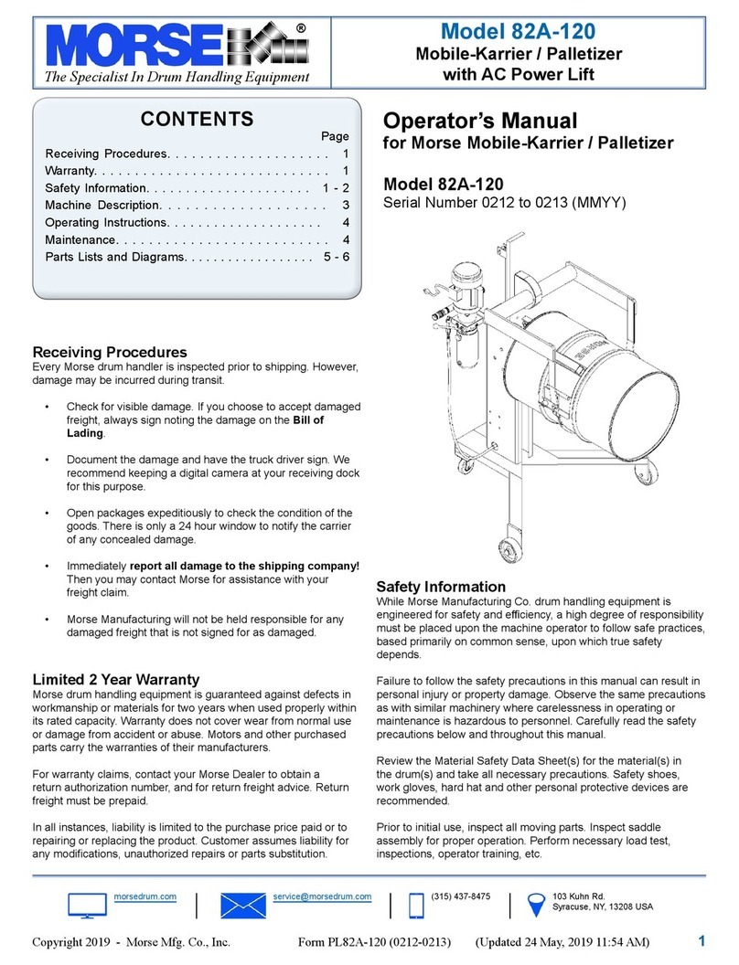 morse 82A-120 Operator's manual