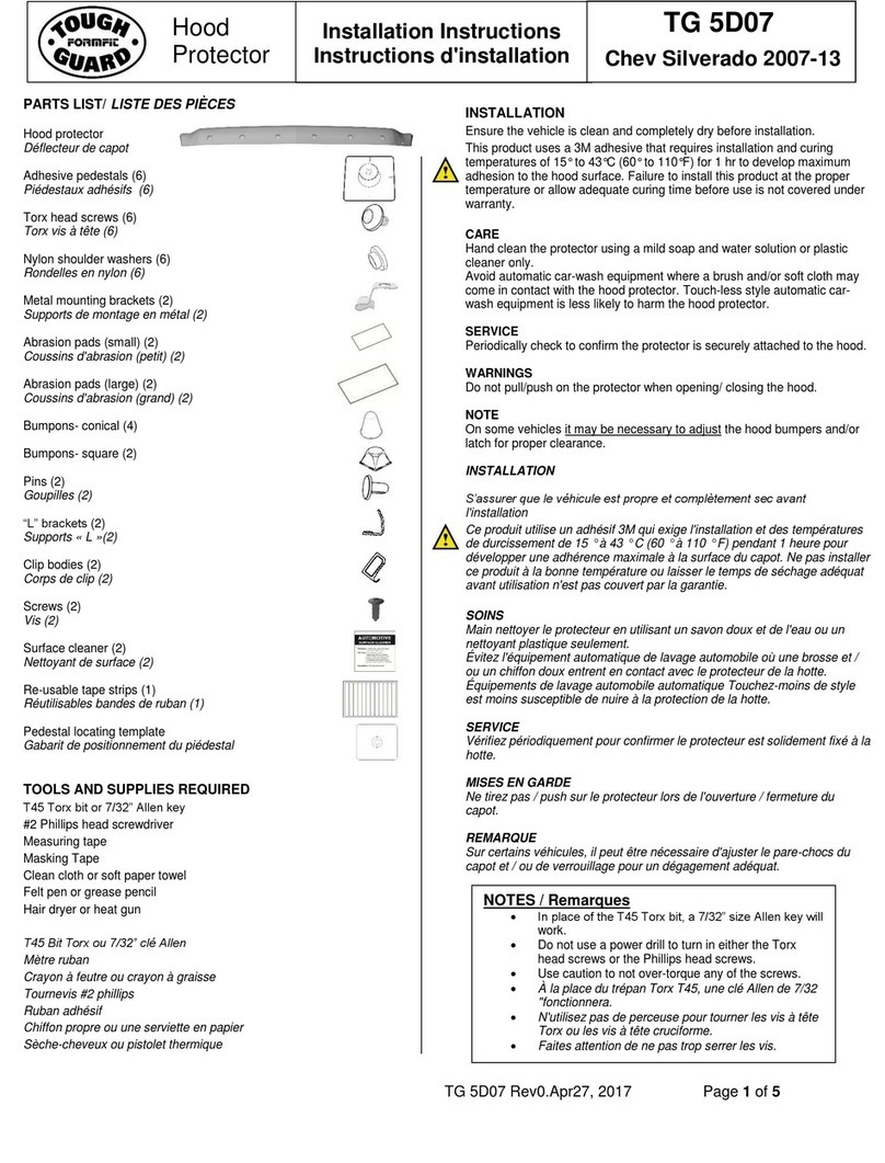 FormFit Tough Guard TG 5D07 installation instructions