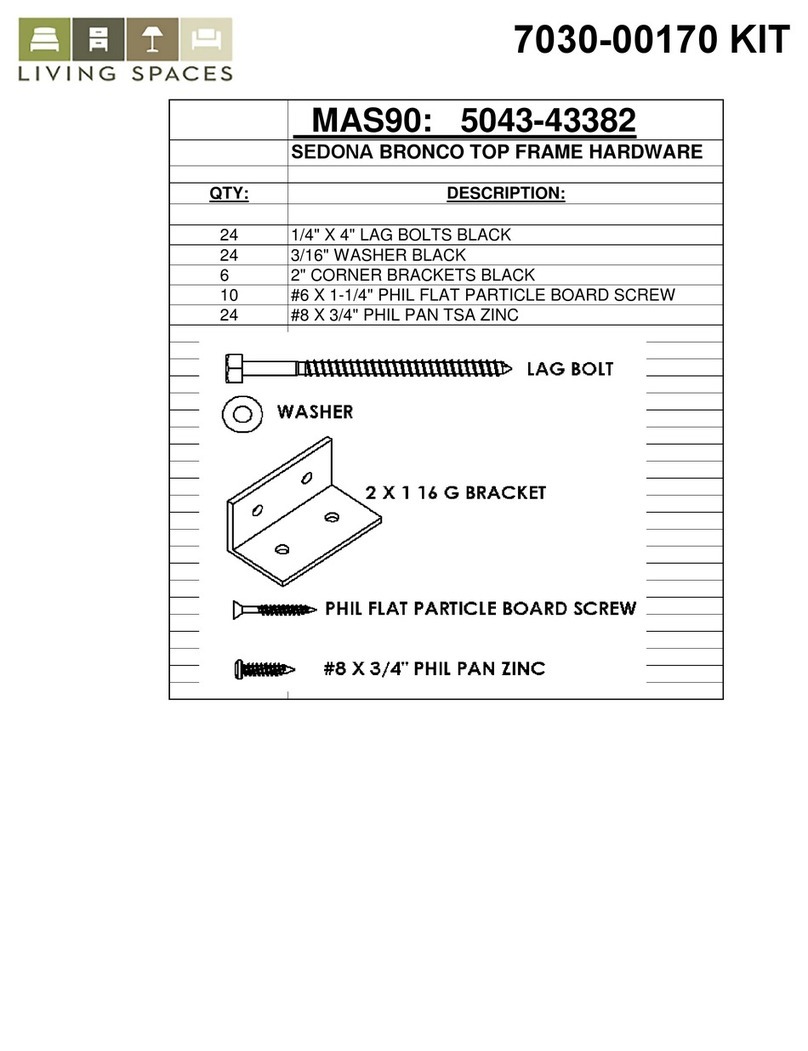 Living Spaces 7030-00170 User manual Living Spaces 7030-00170 User manual