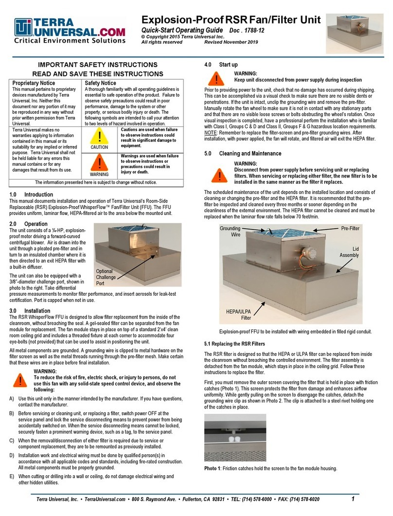 Terra WhisperFlow RSR QUICK START OPERATING GUIDE