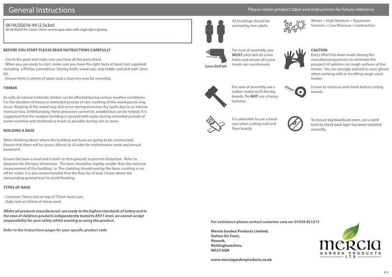 Mercia Garden Products 0619LOG016-V4 Instruction manual Mercia Garden Products 0619LOG016-V4 Instruction manual