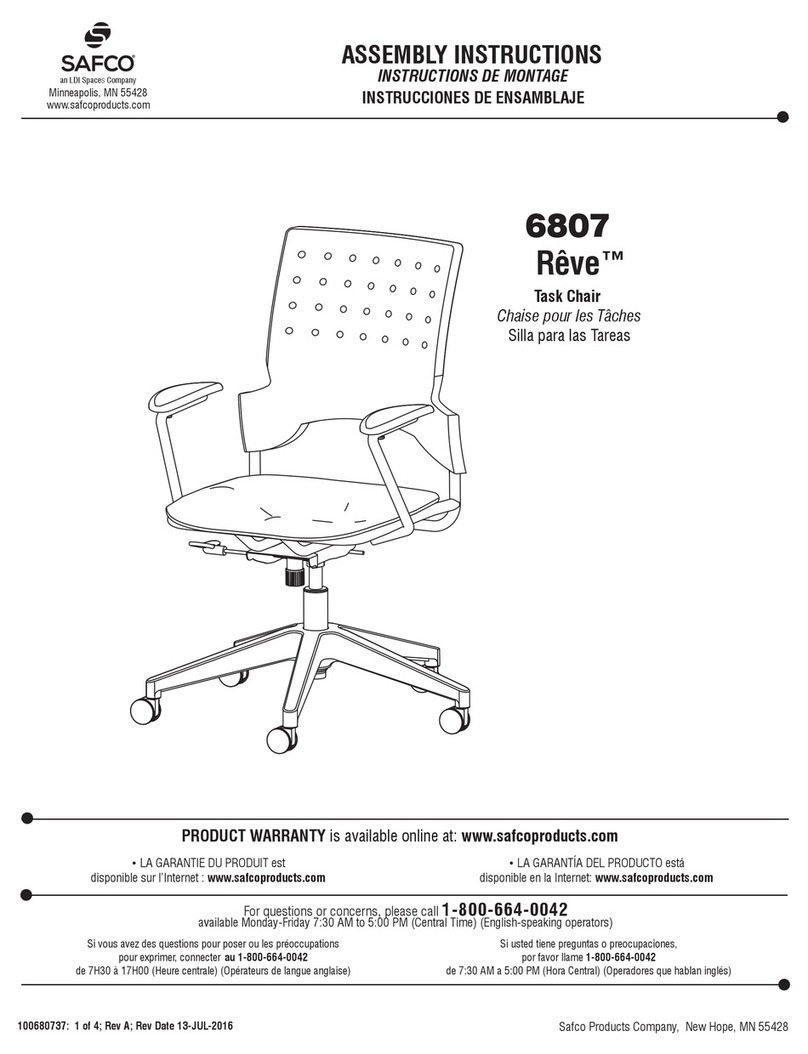 LDI Safco Reve 6807 Aassembly Instructions