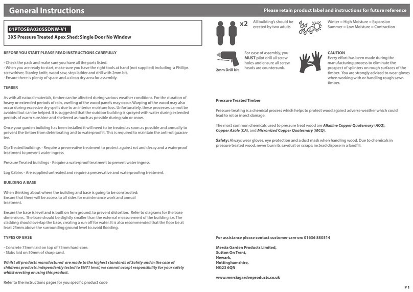 Mercia Garden Products 01PTOSBA0305SDNW-V1 Instruction manual Mercia Garden Products 01PTOSBA0305SDNW-V1 Instruction manual