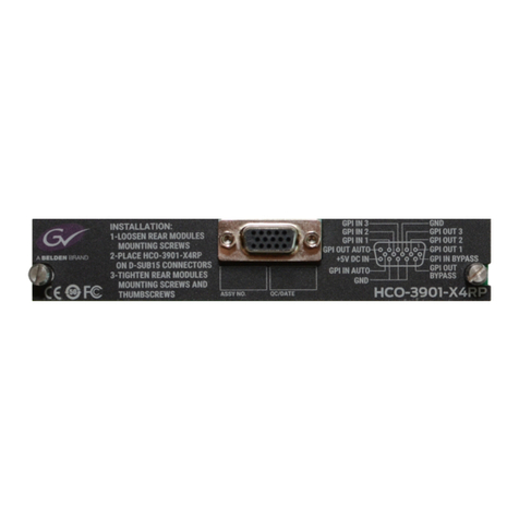 Belden Grass Valley HCO-3901 Guide to installation and operation