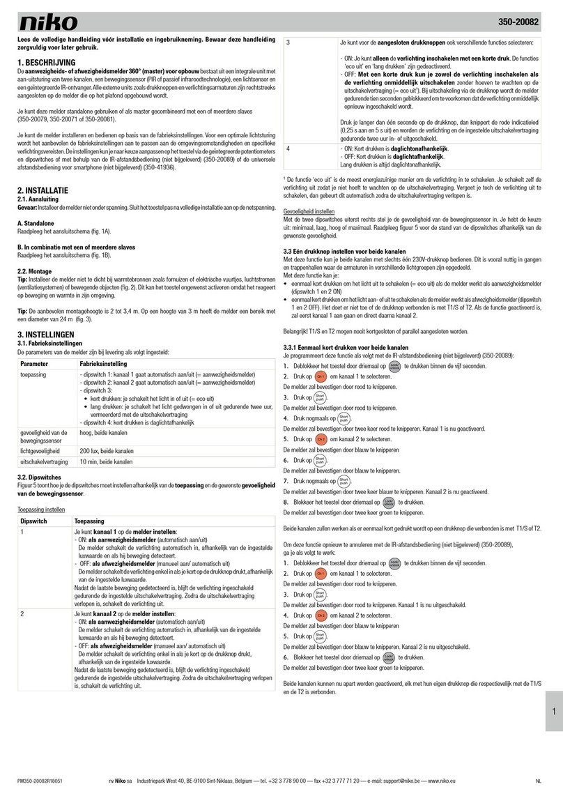Niko 350-20082 User manual