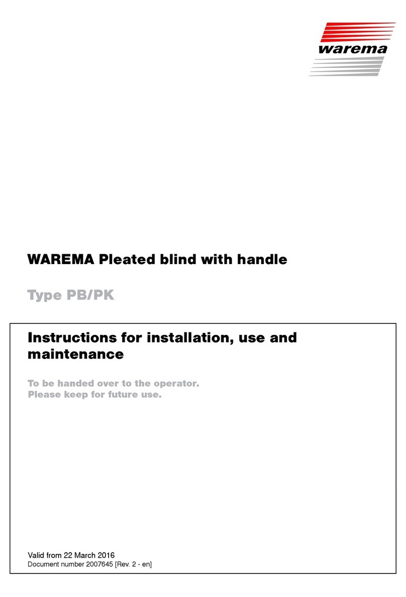 WAREMA PB Parts list manual