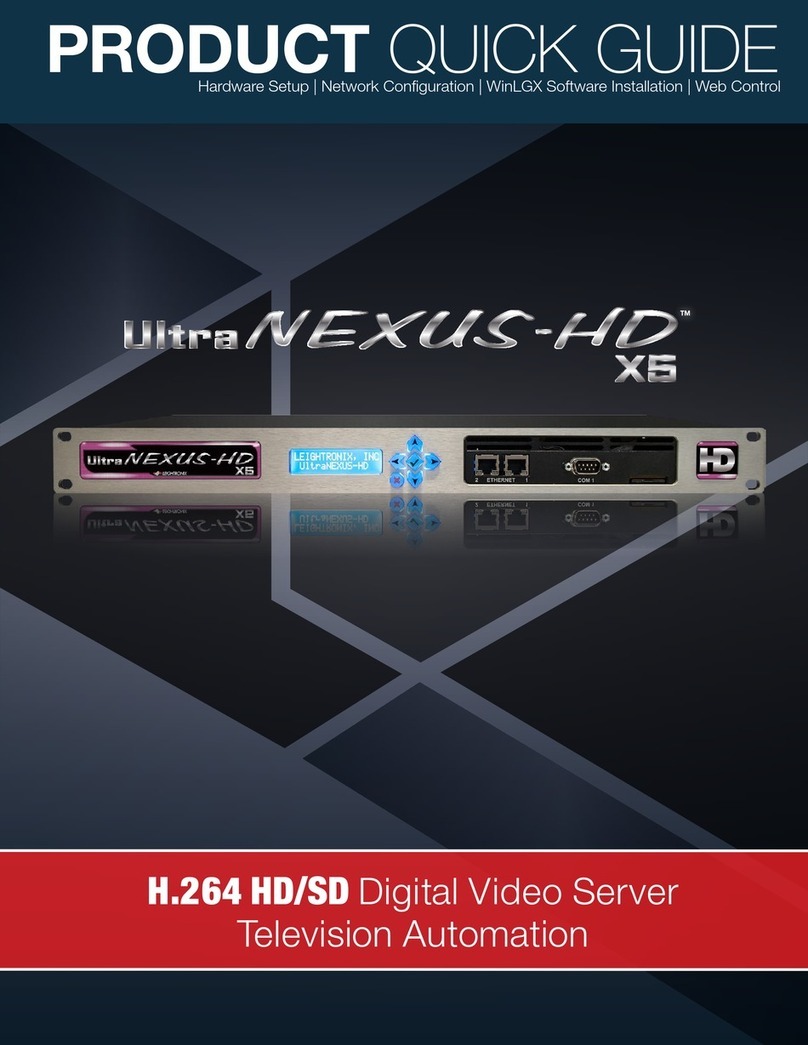 Leightronix UltraNEXUS-HD X5 User manual