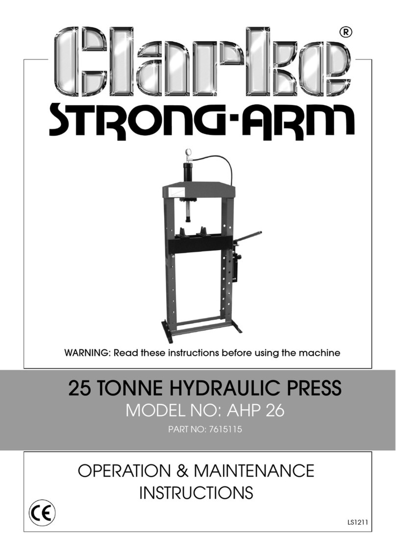 Clarke Strong-Arm AHP 26 Operation & maintenance instructions