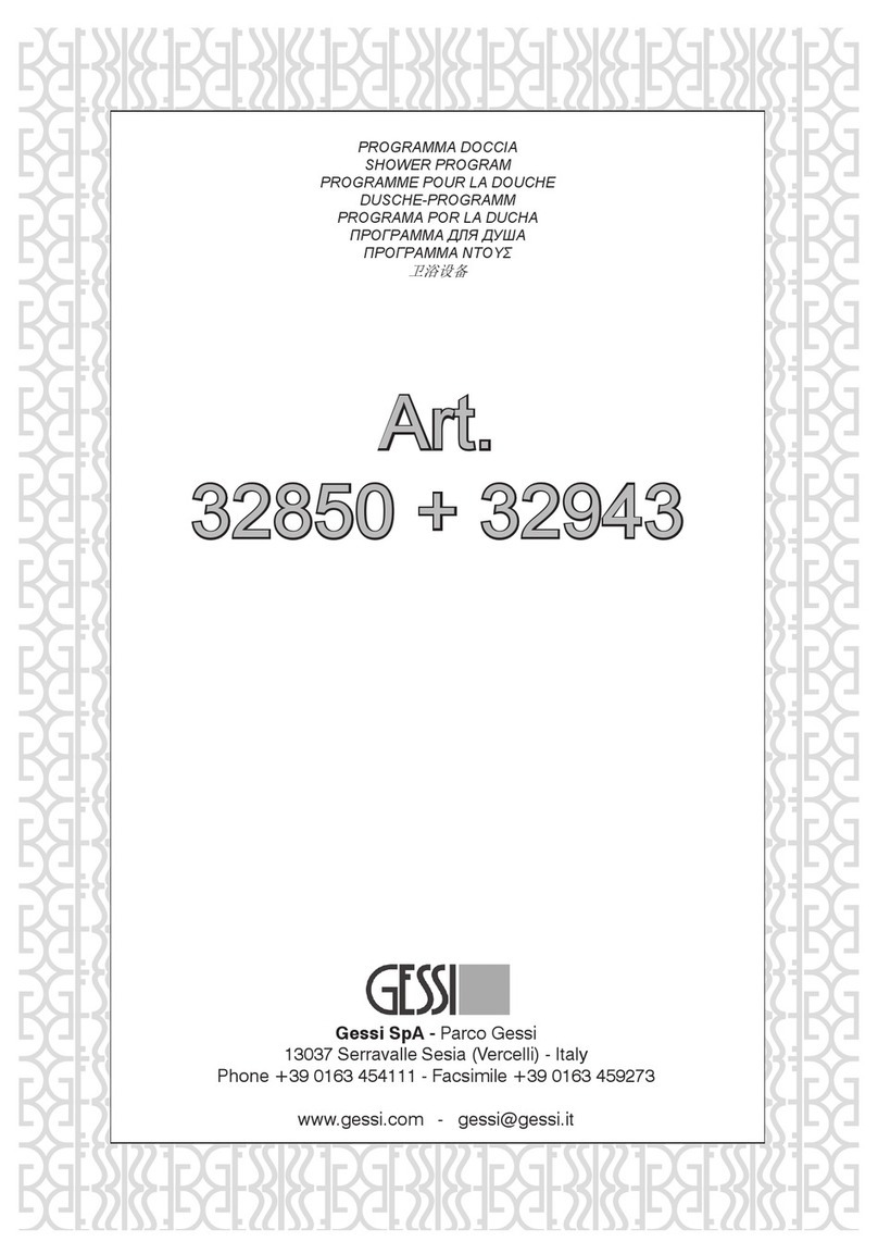 Gessi 32850 User manual Gessi 32850 User manual