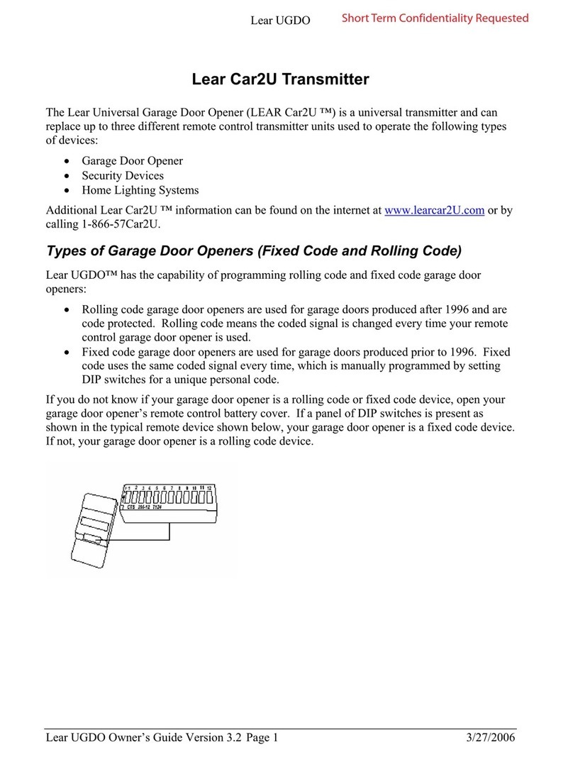 Lear UGDO owner's guide