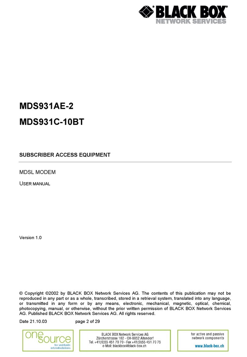 Black Box MDS931AE-2 User manual
