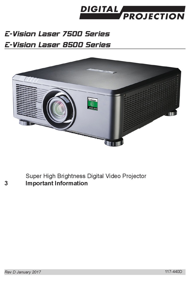 Digital Projection E-Vision Laser 8500 Series Important information