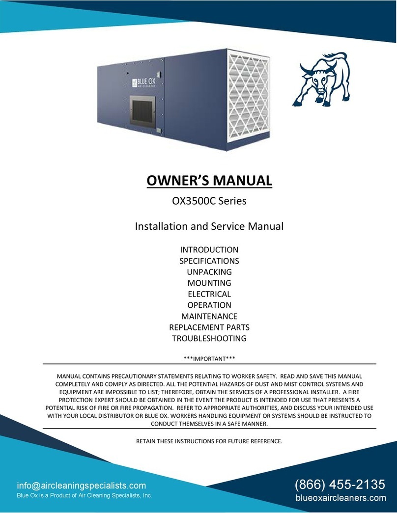 Blue Ox OX3500C Series owner's manual