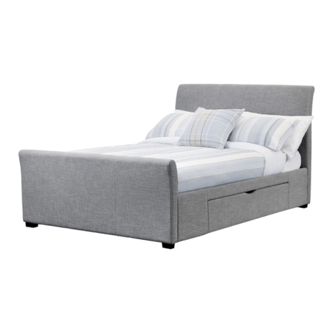 Julian Bowen Limited CAPRI FABRIC BED WITH DRAWERS Assembly instructions