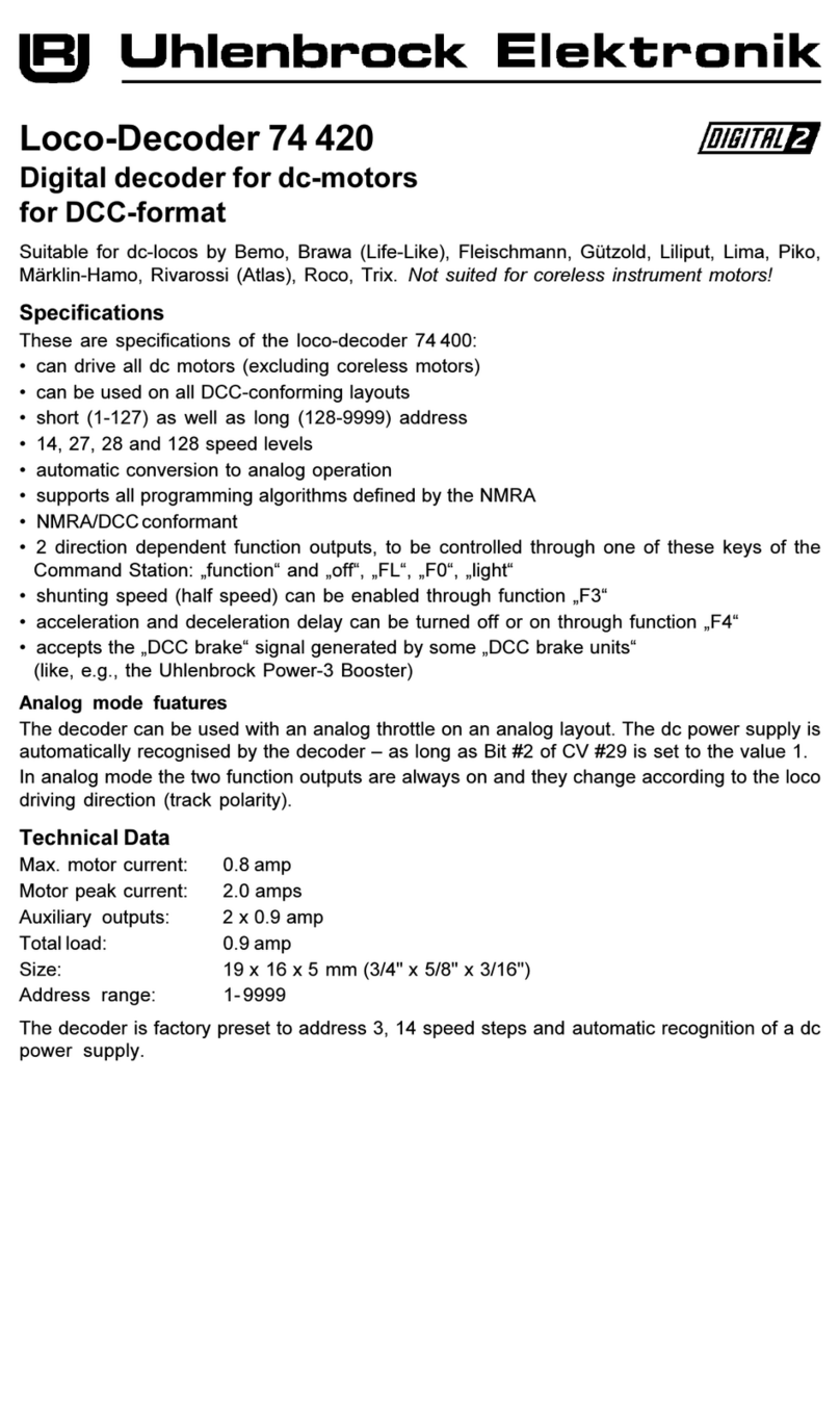 Uhlenbrock Elektronik 74 420 User manual