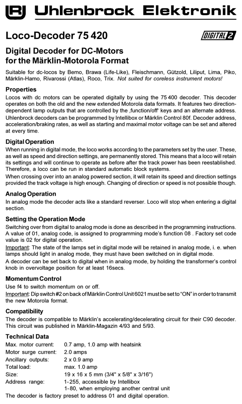 Uhlenbrock Elektronik 75 420 User manual