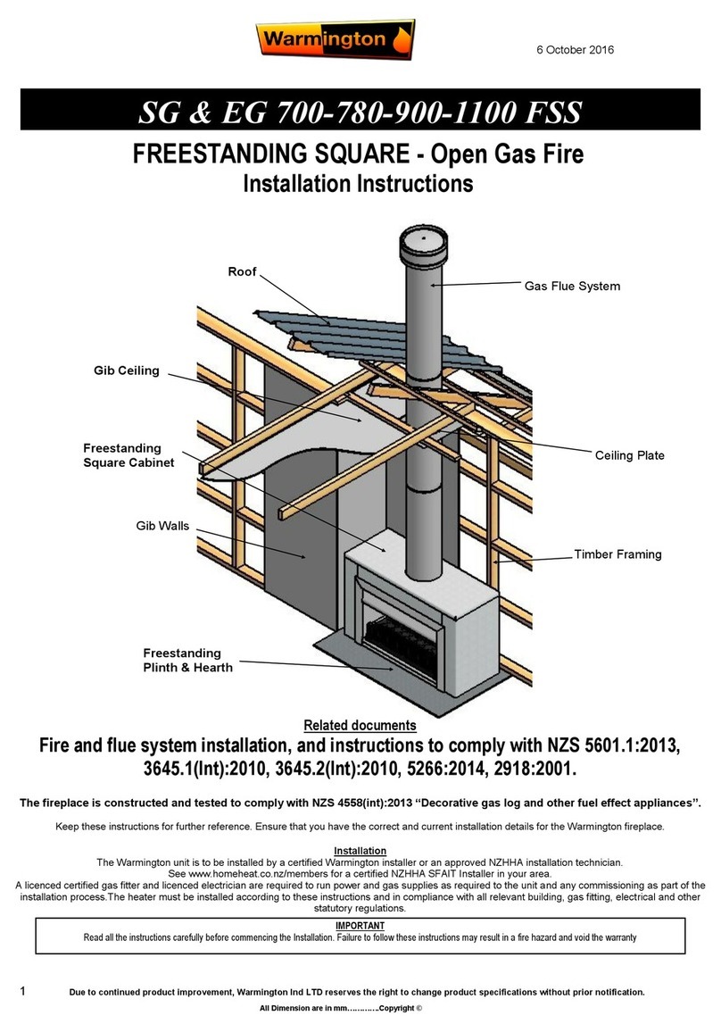 Warmington SG 700 installation instructions Warmington SG 700 installation instructions