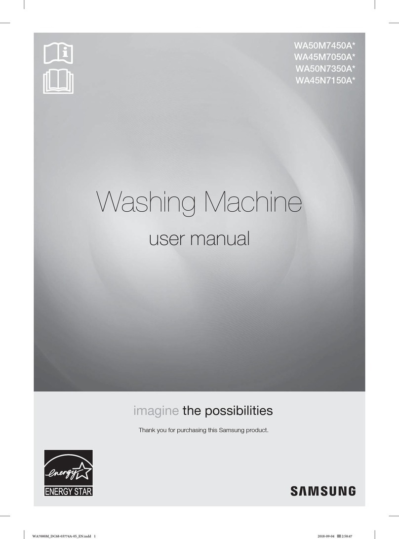 Samsung WA50M7450A series user manual