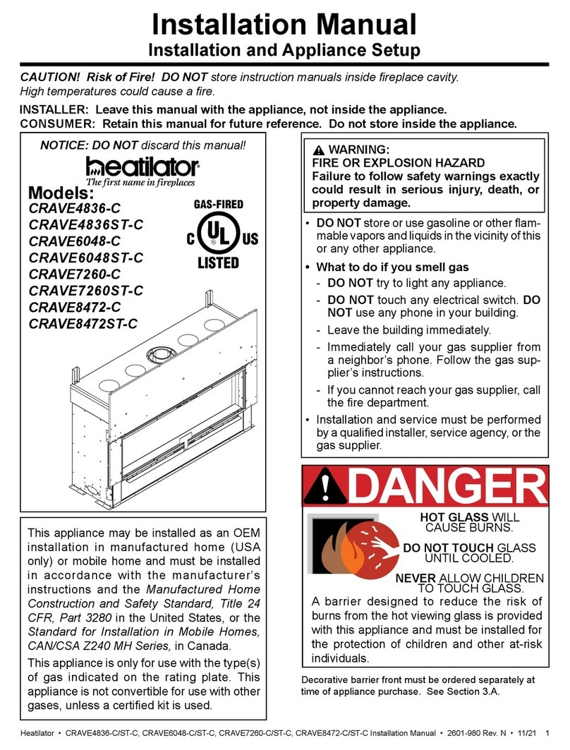 Heatilator CRAVE4836-C User manual Heatilator CRAVE4836-C User manual