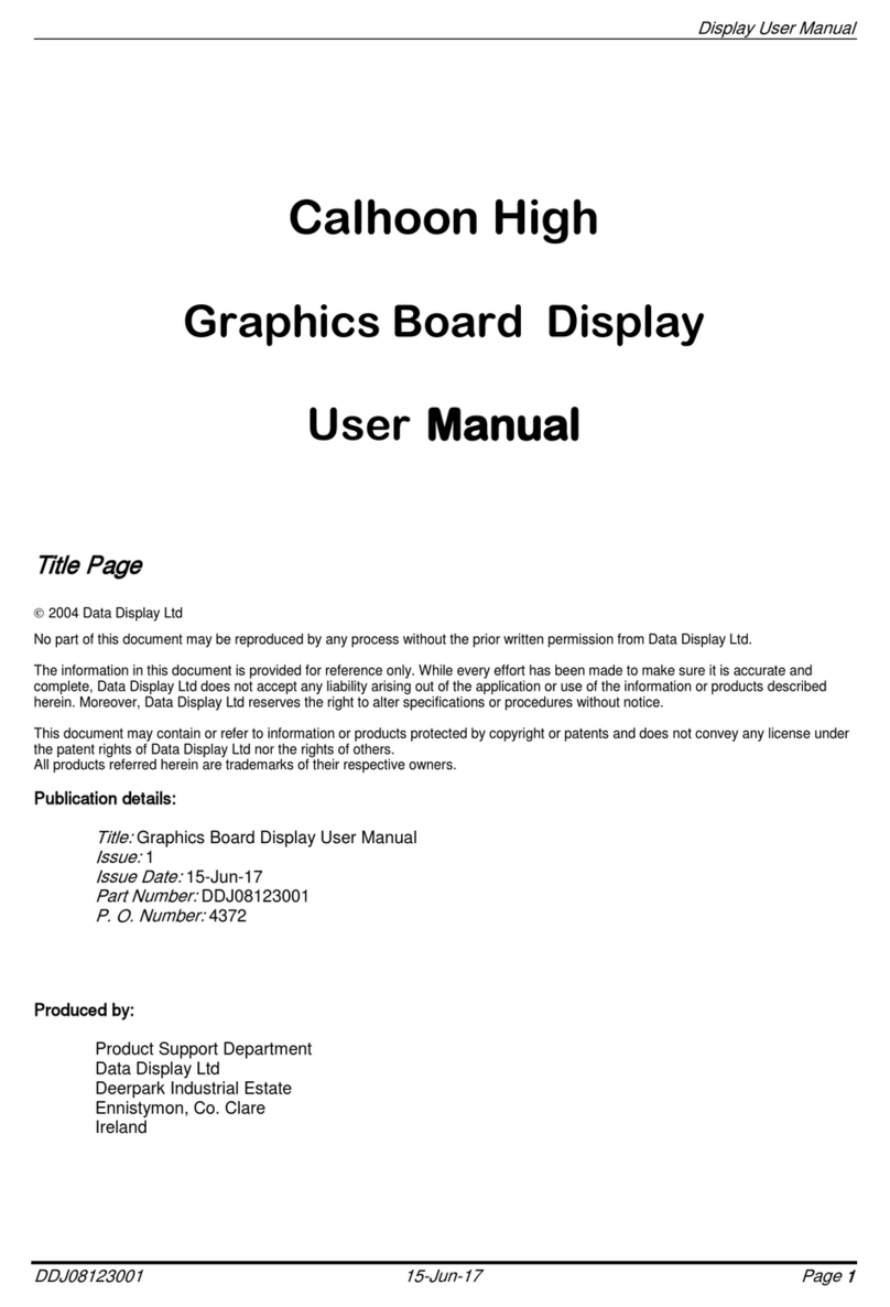 Data Display Calhoon High User manual