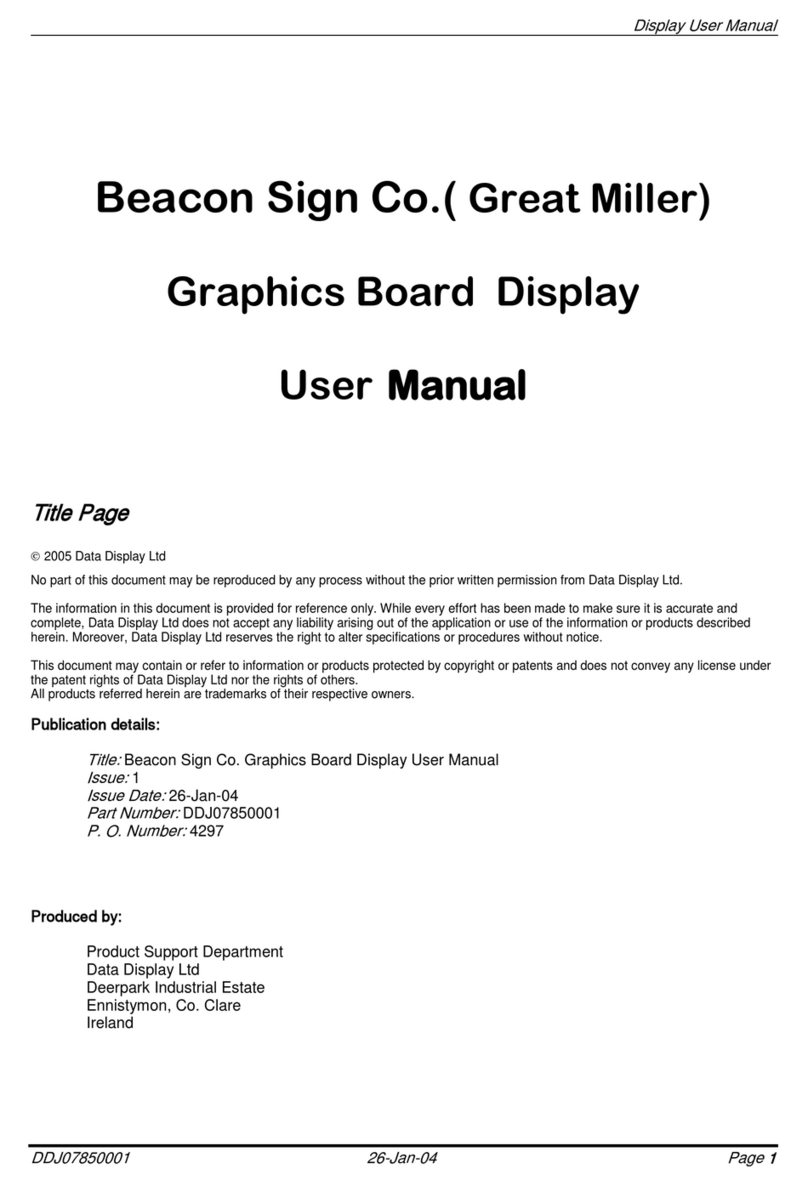 Data Display Beacon Sign user manual