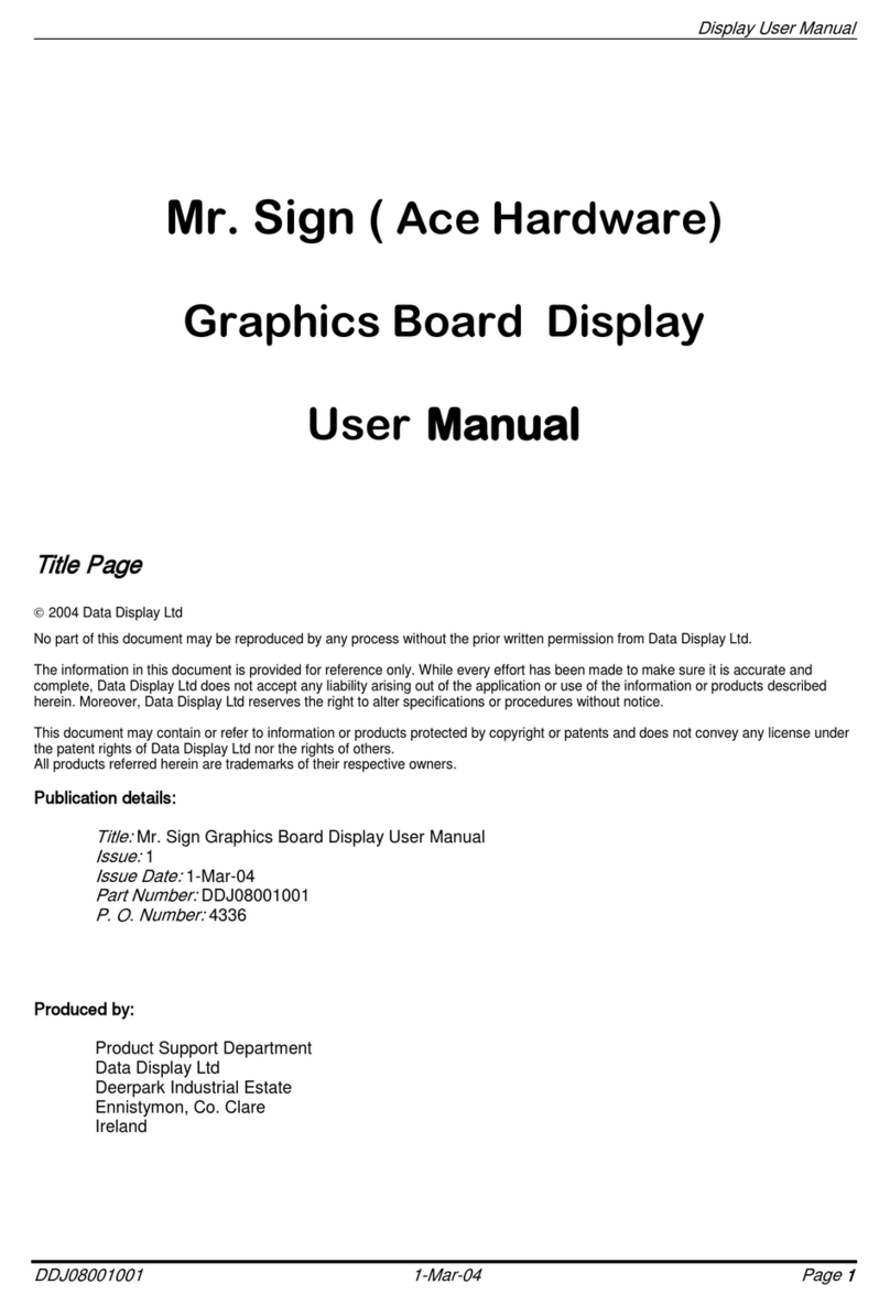 Data Display Mr. Sign user manual