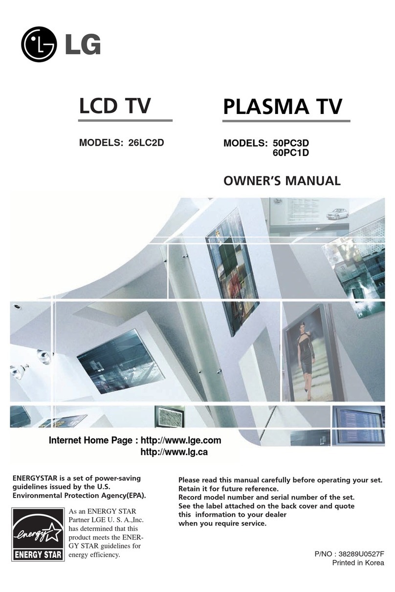 LG 26LC2D User manual