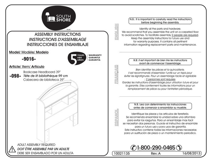 SouthShore 9016 User manual