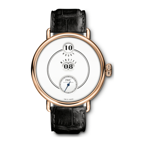iwc TRIBUTE TO PALLWEBER operating instructions