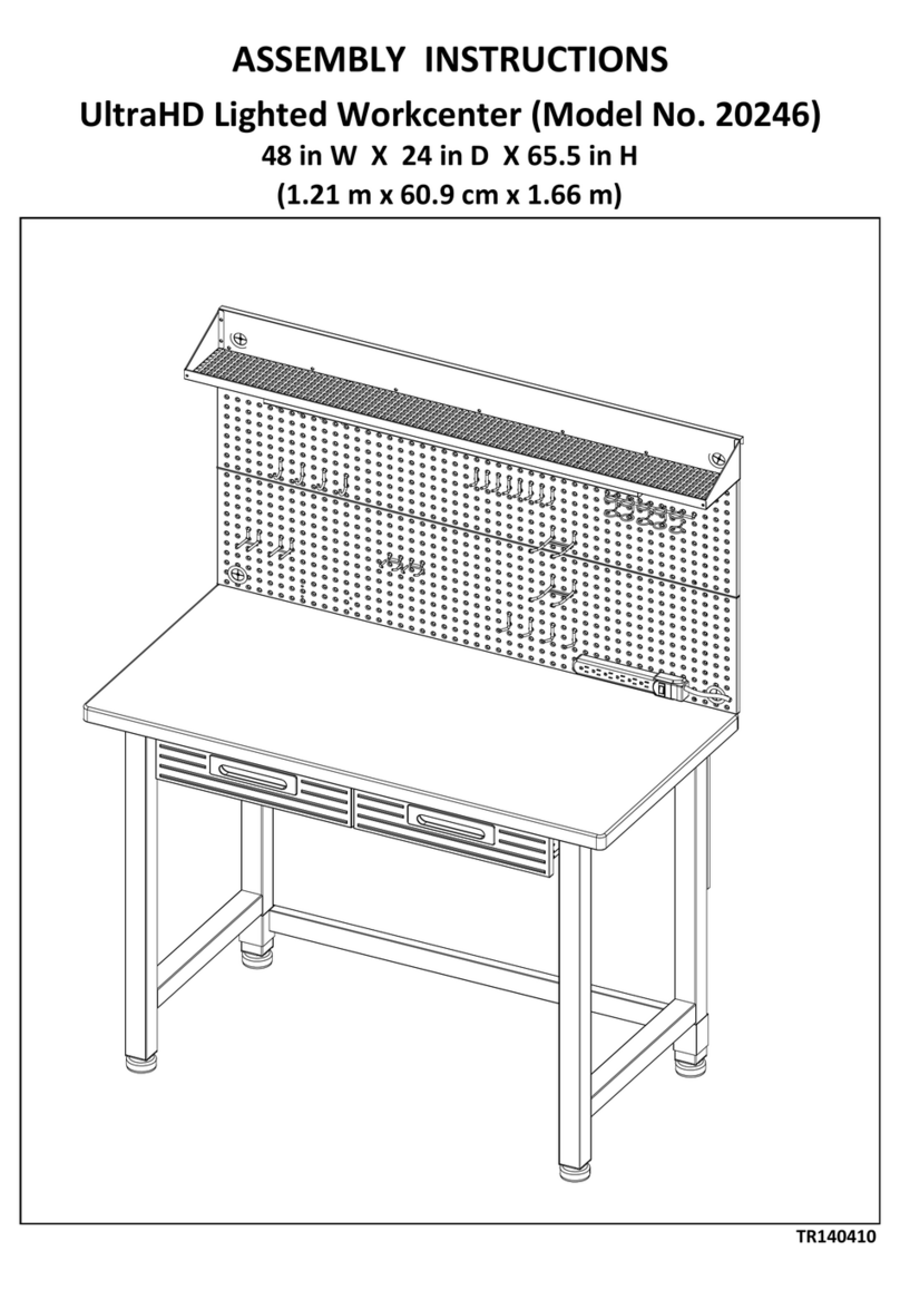 Seville Classics UltraHD Lighted Workcenter 20246 User manual