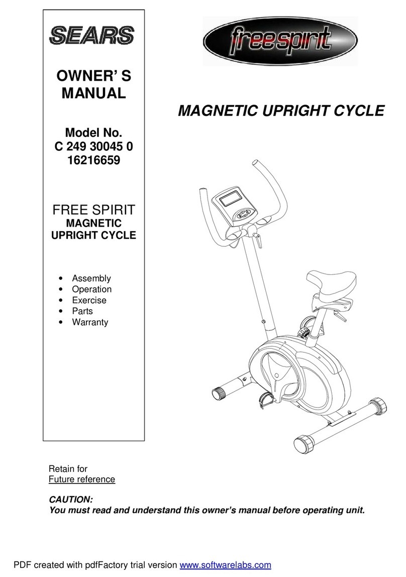 Sears FREE SPIRIT C249 30045 0 owner's manual