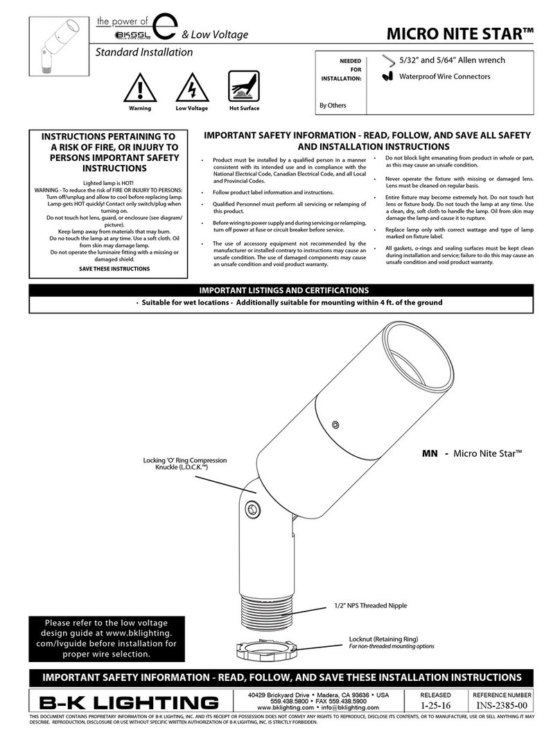 B-K lighting MICRO NITE STAR User manual