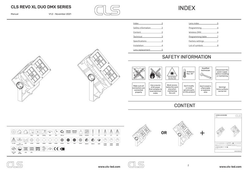 CLS Revo XL DUO DMX series User manual