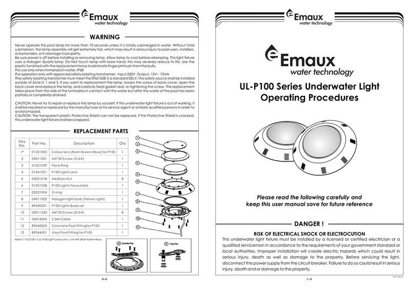 emaux UL-P100 Series Operating procedures emaux UL-P100 Series Operating procedures