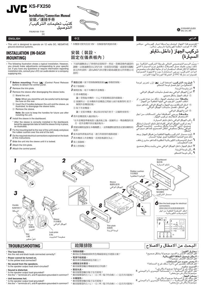 JVC KS-FX250 - Radio / Cassette Player Guide