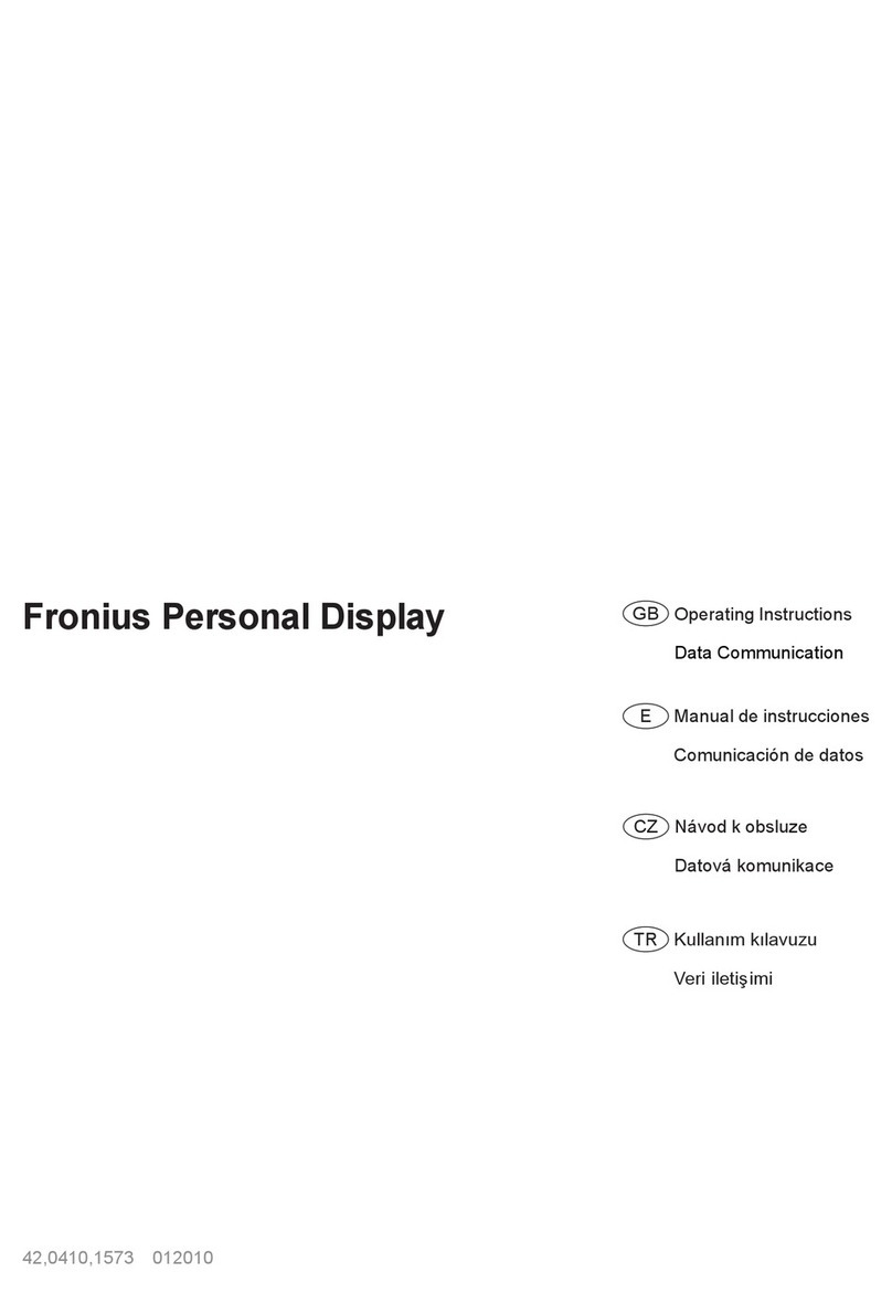 FRO­NIUS IG 400 User manual