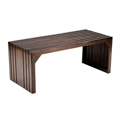 SEI ESPRESSO SLAT BENCH BC9229R0TX Assembly instructions