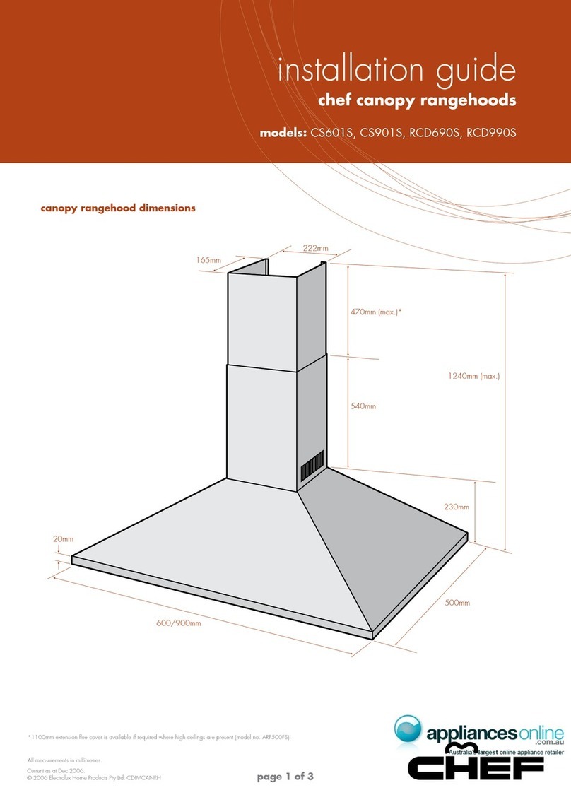 Chef CS601S installation guide