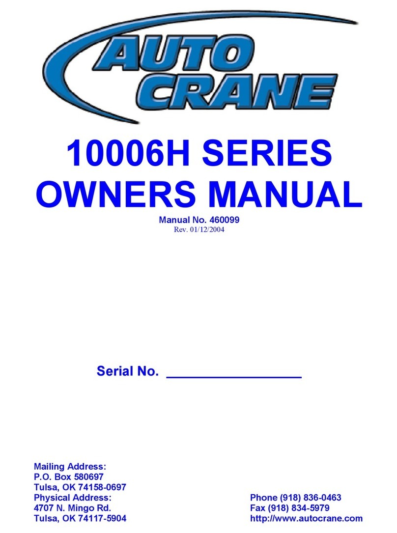 Auto Crane 10006H SERIES User manual