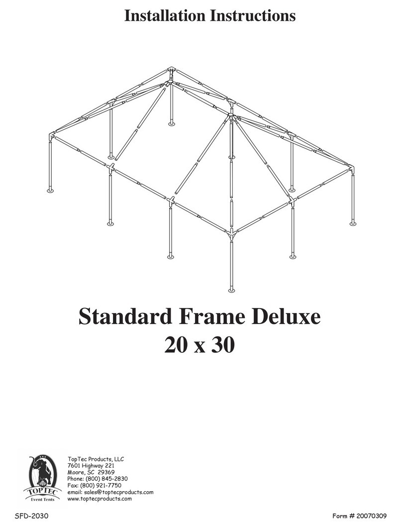 TopTec Products Standard Frame Deluxe 20 x 30 installation instructions