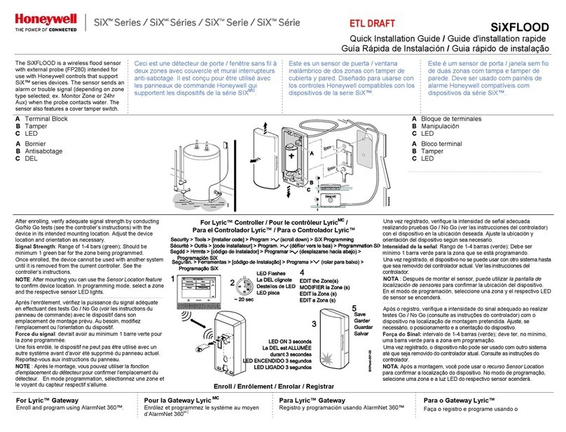Honeywell SiX Series installation guide