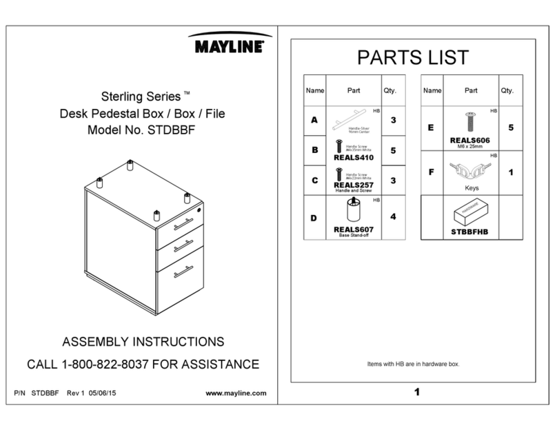 Mayline Sterling Series User manual Mayline Sterling Series User manual