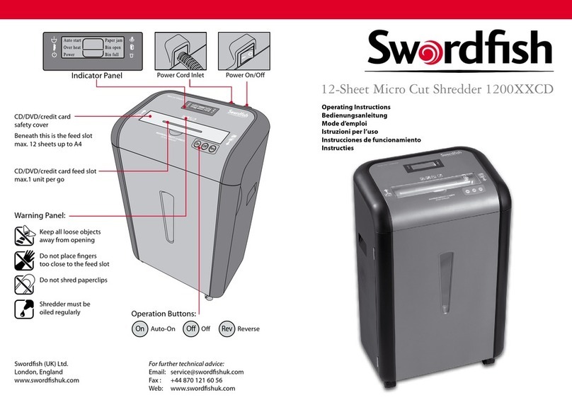 Swordfish 1200XXCD User manual