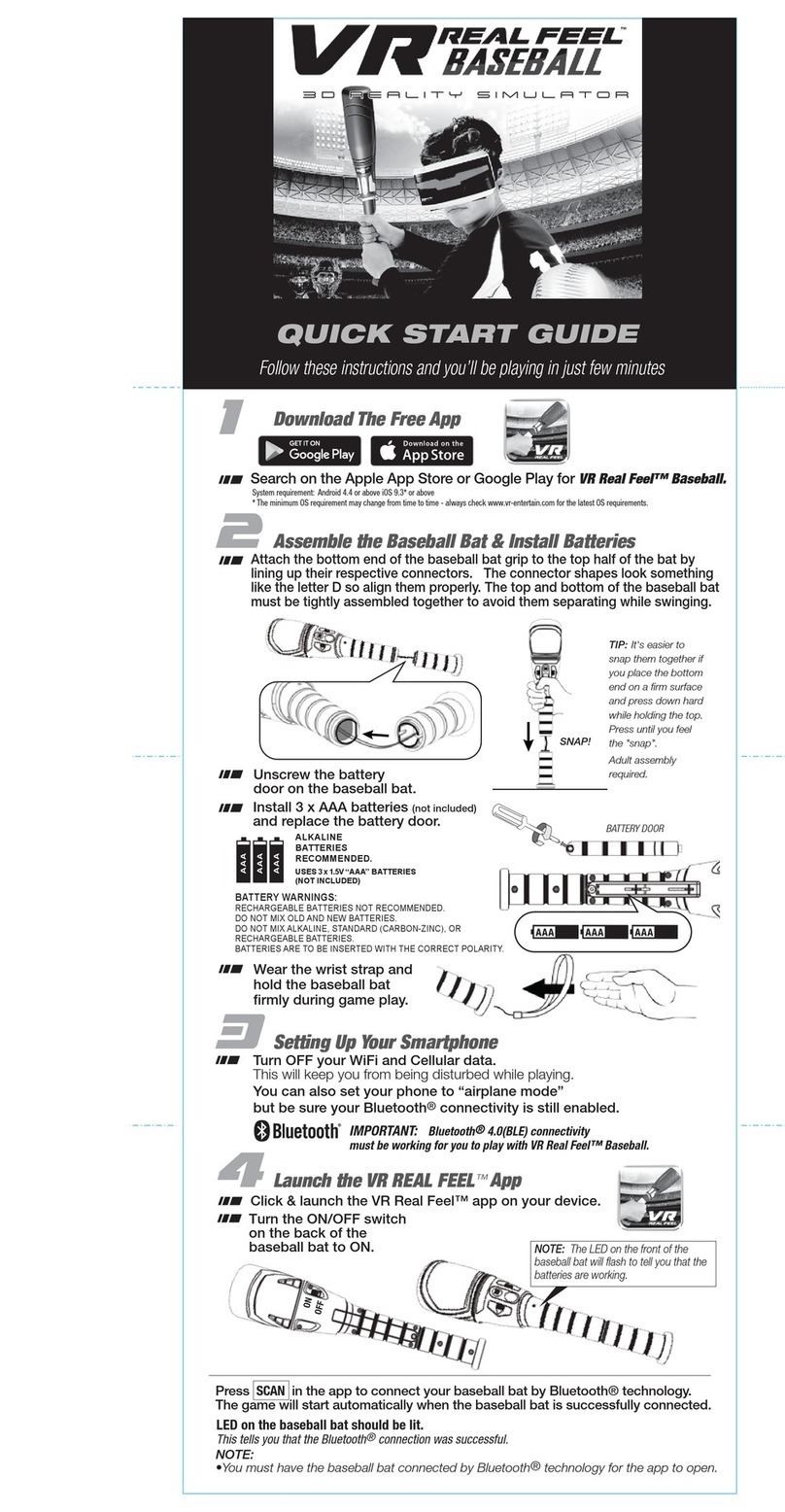 VR Entertainment VR Real Feel Baseball User manual