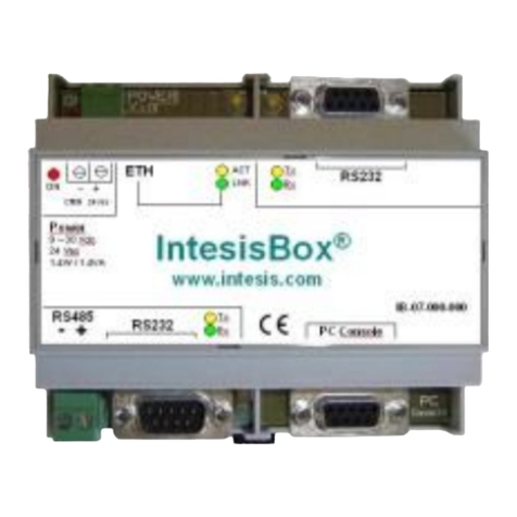 IntesisBox BACnet/IP Server-FIDELIO TCP/IP User manual