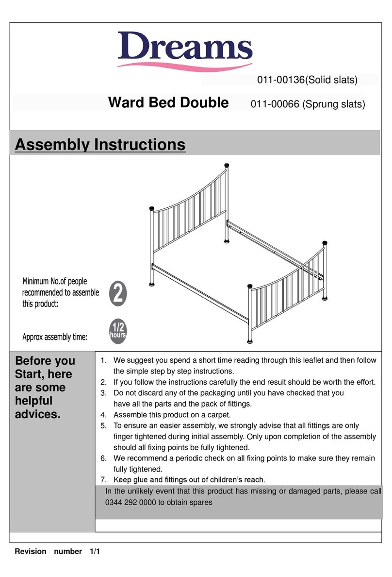 DREAMS Ward Bed Double User manual DREAMS Ward Bed Double User manual