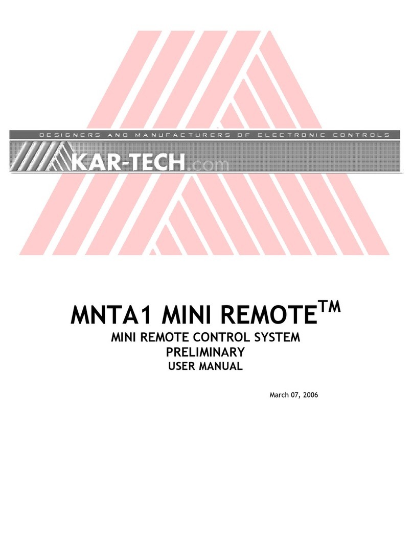 KAR-TECH MNTA1 MINI REMOTE user manual