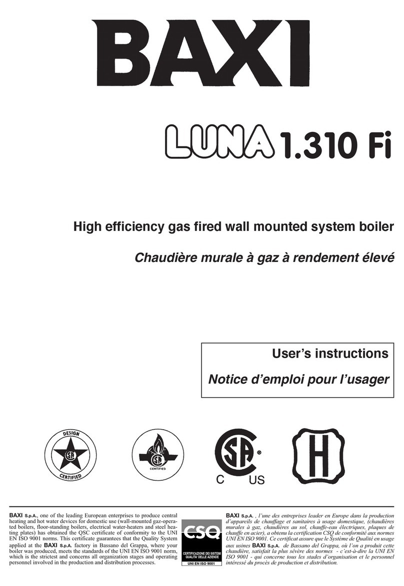 Baxi LUNA 1.310 Fi User instructions
